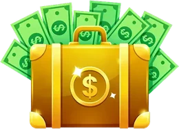 Cash briefcase for the Hustle bonus at casino TuffPuff